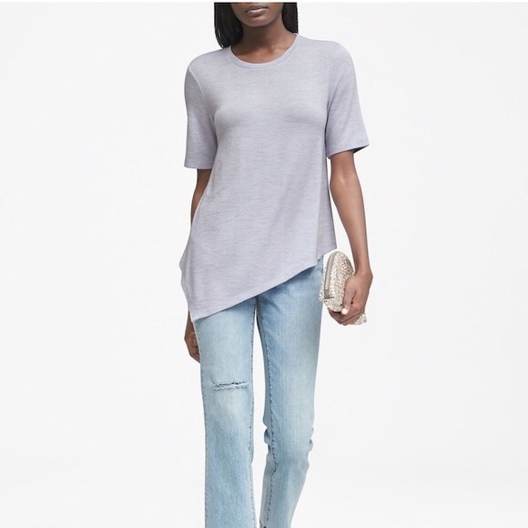 Banana Republic Tops - Banana Republic soft asymmetrical top in Lavender